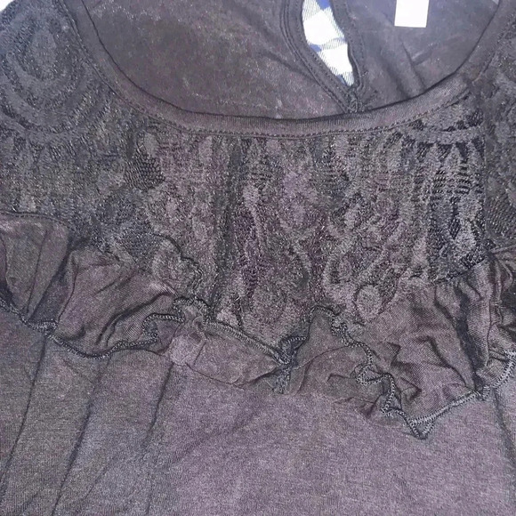 Time & tru lace long sleeve cotton blouse - Picture 3 of 4